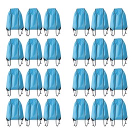 JohahaTim Drawstring Backpack Bulk Draw String Backpack Bags DIY Gym Sports Traveling Yoga Cinch Bag Sackpack Drawstring, Skyblue, approx. 13.39 x 16.93 inches, Drawstring