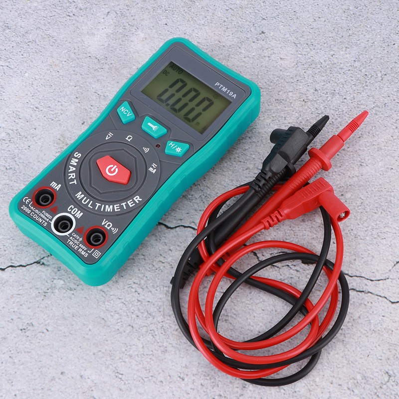 PTM19A LCD Display Digital Smart Multimeter DC AC Voltage Current