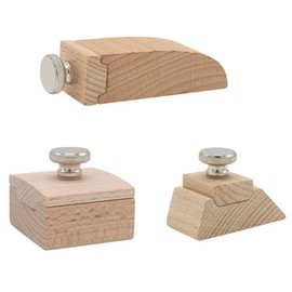 Set of 3 Wooden Sandpaper Block Set, Square Chamfer Wedge Hand Sanding Block, Handmade Leather Edge Grinding Polishing Tool for DIY Leather Crafts