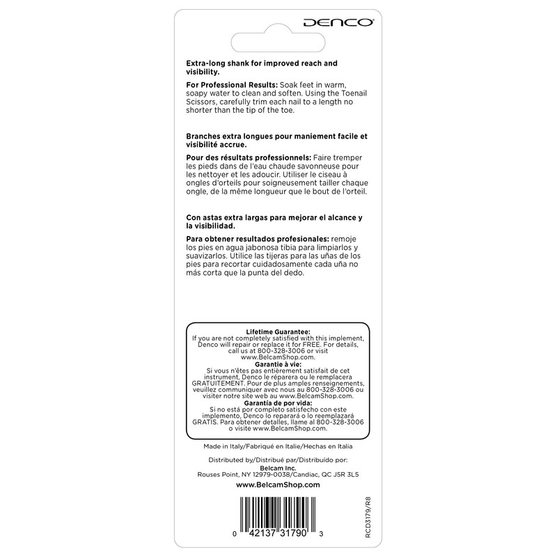 Denco Toenail Scissors, 4 Inch