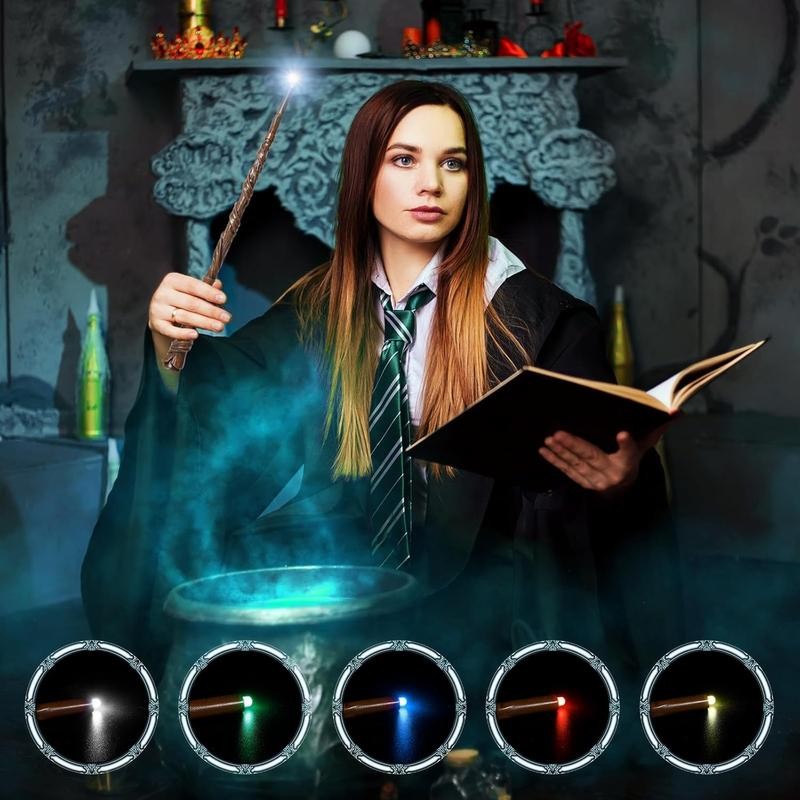 Light Up Magic Wizard Wand with 5 Static Light Colors,
