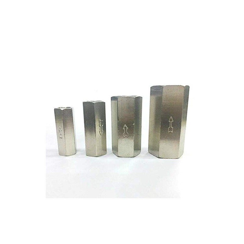 TOOLSTAR One Way Valve，1/4" Non-Return Brass Pneumatic Air Check Valve