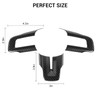 Jimen Compatible with Ford Mustang 2015-2023, Steering Wheel Cover Trim
