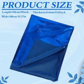 MAYJOYDIY Blue Glittering Hologram Spandex Fabric 1 m x 150 cm Shiny Laser Polyester Spandex Stretch Fabric for DIY Christmas Crafts Sewing Costumes Stage Performances Clothing Party Decoration