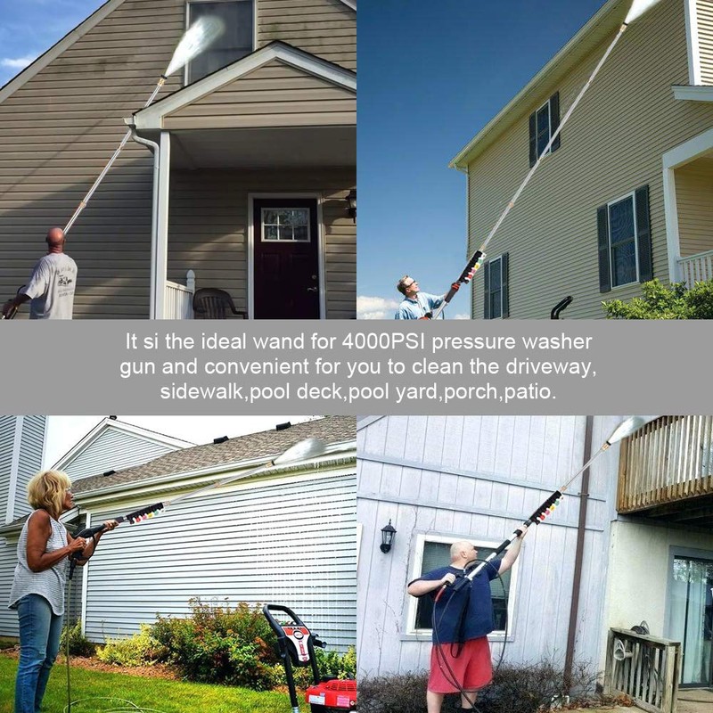 Selkie 120inch Stainless Steel Pressure Washer Extension Wand Power Washer