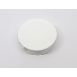 White Nylon Push in Locking Hole Plug - Panel Hole Diam 1 1/8", Head Diam 1 1/4", Fits Panel Thickness .016"-.125", Surface Finish Matte-Textured (12 Pack)