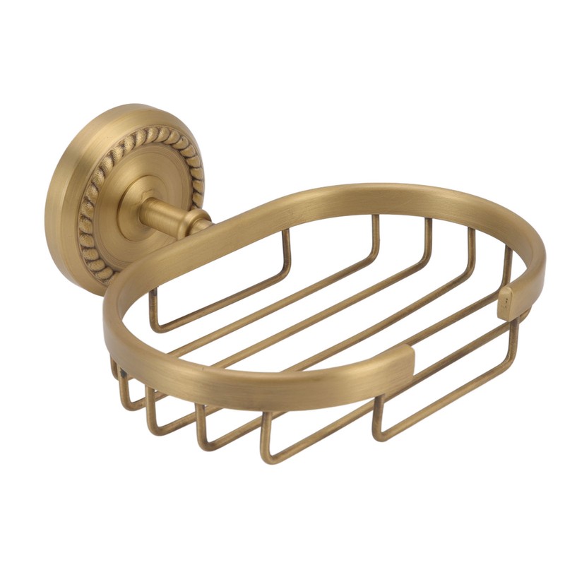 Soap Dish Wall Mounted Twisted Pattern Soap Holder Copper Stainless