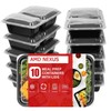 AMD Nexus [20 Pack, 32oz] 2 Compartment Plastic Meal Prep