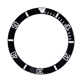 Watch Bezel Replacement Parts, Invicta Bezel Insert Ceramic Wristwatch Plastic Material Loop Bezel Insert Ring (Black)