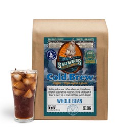 Ocean Air Cold Brew Coffee by Saltwinds Coffee Company (910g) Whole Bean Coffee | Unique Dark Roast Coffee 100% Arabica Low Acid Coffee | Smooth & Full Body Freshly Roasted in the Maritimes