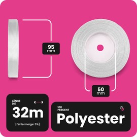 Netuno 1 x Satin Ribbon Sun Yellow 12 mm x 32 m Ribbon Gift Ribbon Decorative Ribbon Fabric Ribbon Colourful Satin Roll Coloured Ribbons for Decorating for Wedding Christening Birthday Christmas