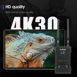 SVBONY ST1 Wireless HDMI Transmitter and Receiver, 4K Wireless Video Transmitter and Receiver, 984FT&0.06s Latency, Wireless Video Transmission System for Live Streaming, TV Show, Filmmaking (1TX+1RX)