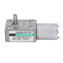 Worm Gear Motor Self Locking Reversible High Torsion Adjustable Speed Reduction Turbine Electric Gearbox DC 24V 2W 100RPM