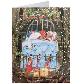 Christmas Card Advent Calendar with Red Envelope - Night Before Christmas by artist Sarah Curedale 9282