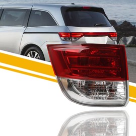 Dasbecan Halogen Left Tail Light Assembly Compatible with 2014-2017 Honda Odyssey Taillight Rear Lamp Driver Side Bulb Included Replace#HO2804104 33550TK8A11
