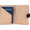 CLOE Porta Pasaporte Grande Look Troquelado color Negro para Mujer