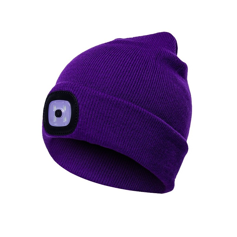 USB Rechargeable LED Beanie Hat for Men & Women –