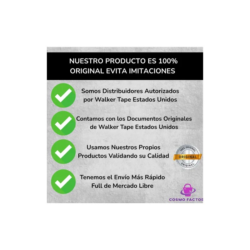 Cintas Protesis Capilar No Shine Walker Tape Original 36 Pzs