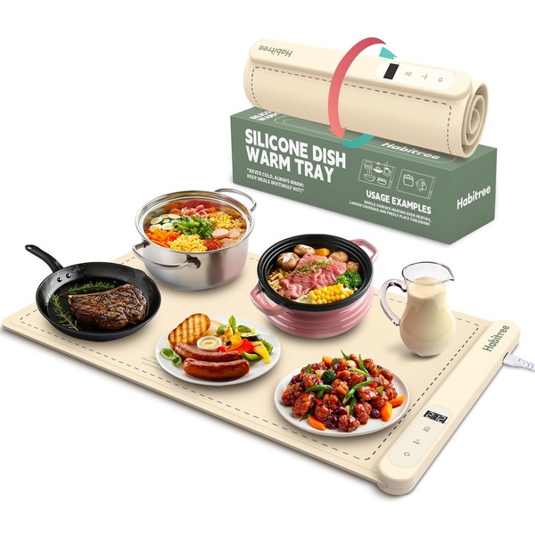 Food Warming Mat, Silicone Electric Warming Tray - 6 Heat