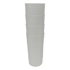 Boris 6 Vasos 440ml Plástico Blancos Económicos Mayoreo