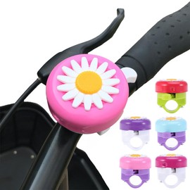 1pc Bicycle Bell Bike Accessories Chrysanthemum Bike Bell Funny Bell Bicycle Horns for Kids Sunflower Style Bell Handle Bar Bell Bike Bells for Adults Riding Daisy White Child