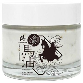 Samurai FUJIYAMA Moisture Cream GB Refreshing Type Gold Powder Filled Horse Oil Cream 2.1 oz (60 g)