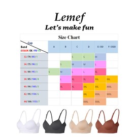 Lemef Wireless Bras for Women Seamless Padded Bras Beige, Size 2XL