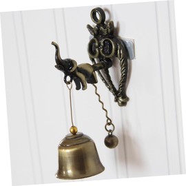 STOBAZA 3pcs Iron Elephant Door Bell Wall Mount Home Ornament Decorative Bell