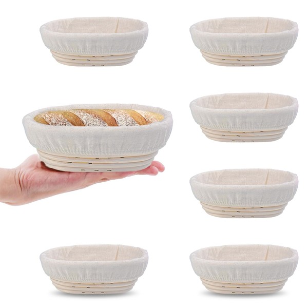 MJYP.in 6.9 Inch Banneton Bread Proofing Basket Set of 6,