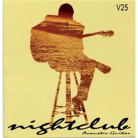 Dogal® V25 Nightclub Acoustic Guitar Set Bronze Flat Wound Strings for Acoustic Guitar - Bronze Flat Wound - Light: 011/042