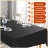 Xnluothsk 20 Pack Black Rectangle Plastic Tablecloth, 54"x 108" Disposable