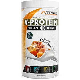 Veganes Proteinpulver KARAMELL ‚Äì V-Protein 4K Blend | Unglaublich lecker & cremig | 750g | Aus Sonnenblumen, Soja, Hanfsamen & K√ºrbiskernen | Pflanzliches Eiwei√üpulver mit 78% Eiwei√ü
