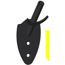 Skull Hooker Powder-Coated Steel Big Game Hook Flush Display Wall Mount, Mounts Bear, Deer & Antelope Specie Skulls, Black