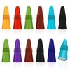 12 Pcs Multicolor Silicone Wine Stoppers With Threaded Seal -