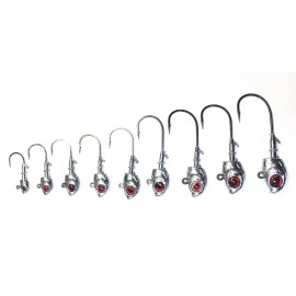 Enfishing 5 Pcs Herring Head Jig  Fishing jig Body Lure Raw Fishing Lure Bait  - 1/8 Ounce - # 1 Hook - 5 Pcs