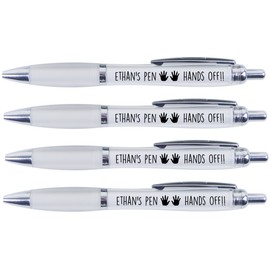 ETHAN'S Pen Hands Off!!, 4 Printed PENS for Ethan