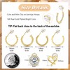MILACOLATO 6 Pairs Clip On Hoop Earrings for Women 14K