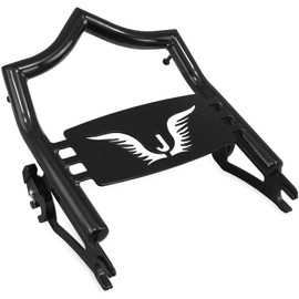 NOVALLA Detachable Stealth Luggage Rack Compatible for Harley Touring Street Glide Road King Electra Glide 2009-2025 Black