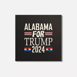 Unbranded Alabama USA State For Trump President 2024 4'' X 4'' Square Wooden Coaster