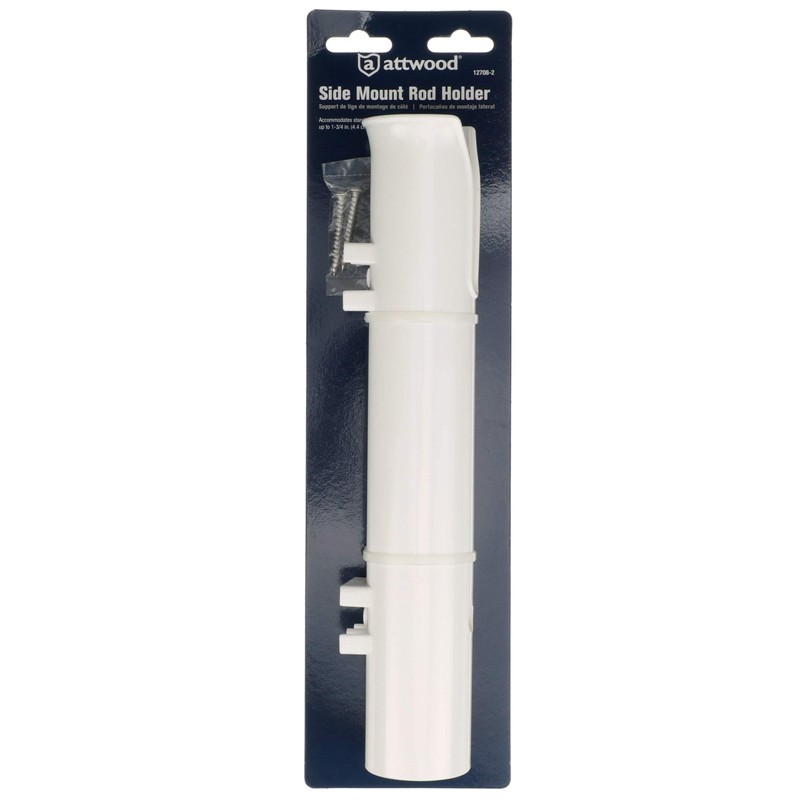 attwood 12708-2 PVC Rod Holder Storage, White PVC Construction, 9