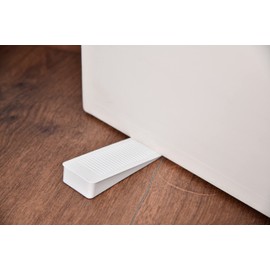 FenixDepot Non-Slip Rubber Door Stopper Wedge, Ideal for Different Floor Types for Home and Office use - Pack of 2 (White)