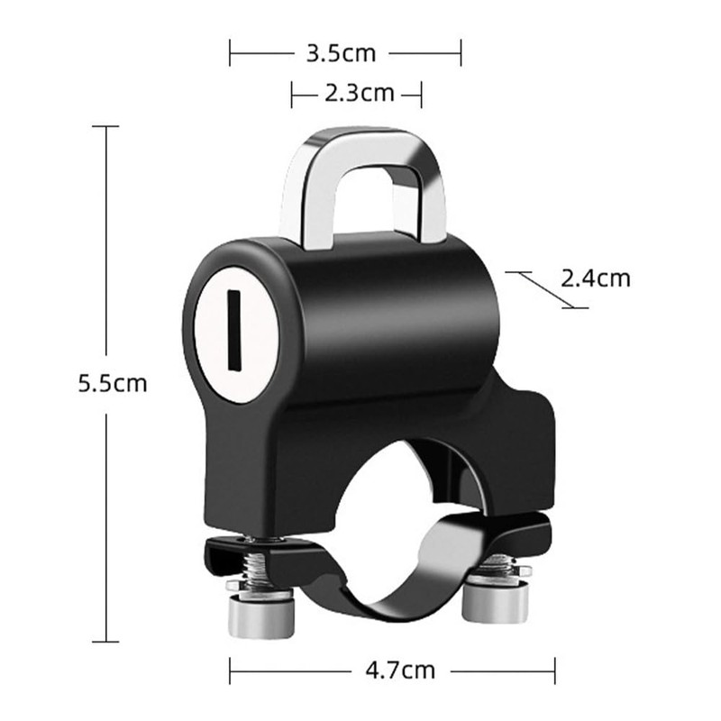 Helmet Holder, Helmet Lock, Helmet Holder, Motorcycle, Compatible with Handlebars