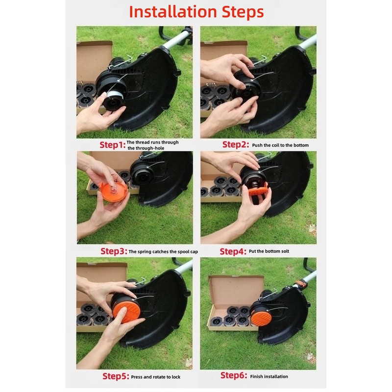 5 Pieces Strimmer Spool Fitting Replacement for Black and Decker