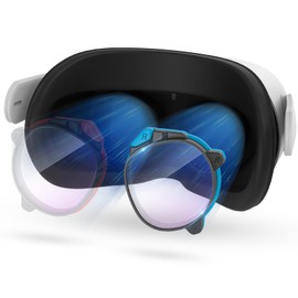 Maecker 度付きレンズ（右側の青、-5.5）Meta Quest 3S用の度付きレンズ Quest 2/3S に適用するレンズ度付き 軽量磁気ABSフレーム メタクエスト 3S/2用のブルーライトブロッキングレンズ