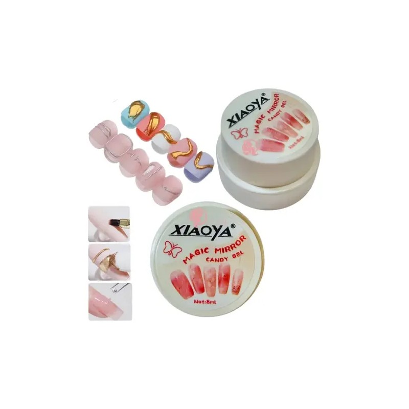 3 Pzas De Gel Solido Magic Candy Para Diseño Uñas