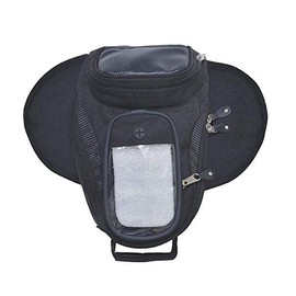 Motorcycle Waterproof Magnetic Tank Bag strong magnets map pocket & Cellphone pocket Universal fitting Blk