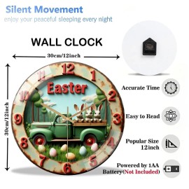 30cm Diameter Glass Wall Clock that Perfectly Marries Function with Decorative Formsheet size: 12 in, color: White