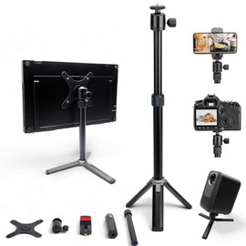 Kado - Trípode, soporte de monitor portátil de metal, abrazadera para teléfono/tableta para escritorio | 100x100mm 75x75mm Wall/Arm Mount Clamping, 36