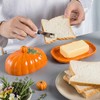 Pumpkin Butter Dish with Lid,Multi-Purpose Pumpkin Shaped Butter Dish &