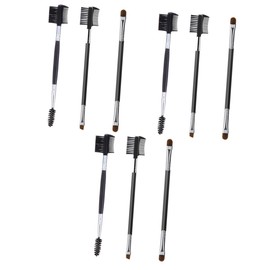 Baluue 3sets Eyebrow Stencil Brush Double-headed Angled Brush Eyelash Comb Beauty Tool 3pcs*3